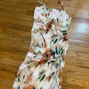shein multicolor silk dress